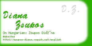 diana zsupos business card